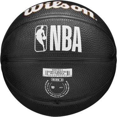 Міні-баскетбольний м'яч Wilson NBA Team Tribute New York Knicks, розмір 3, чорний