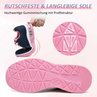 Жіночі кросівки для фітнесу та бігу Laufschuhe синьо-рожеві з амортизацією та підтримкою стопи (36 EU)