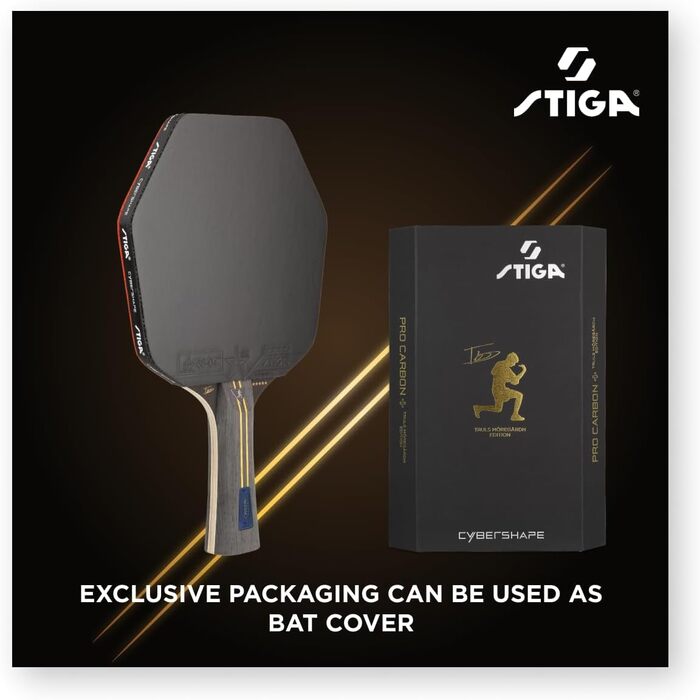 Пінний стіл STIGA Pro Carbon Plus Cybershape Truls Edition - професійний, 5 зірок, Touch Carbon, ITTF, для атакуючих гравців