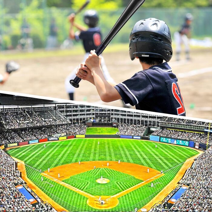 Бейсбольна бита 82 см, сталь, для бейсболу та софтболу, спортивне обладнання, чорна, алюміній