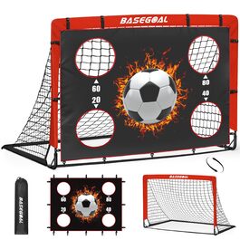 Дитячі футбольні ворота Klappbares Fußballtor 150x120 см з мішенню, 2-в-1 для саду та пляжу, з сумкою та анкерами