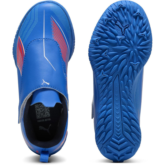 Дитячі футбольні бутси PUMA Ultra 6 Play V Tt Jr - унісекс, розмір 27 EU, кольори: ультра-синій, білий, червоний (світловий ефект)