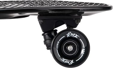 Скейтборд KMX Classic Mini Cruiser 22/27 дюймів для дітей, підлітків та дорослих. Алюмінієві осі, підшипники ABEC-9, колеса 60мм (Чорний)