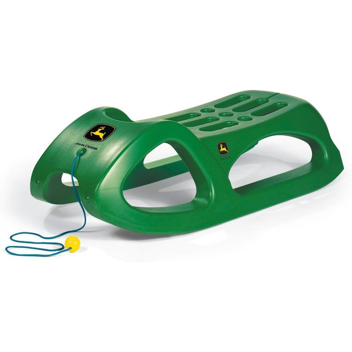 Санки RollyToys Snow Cruiser John Deere, зелені, сталеві полози, для дітей від 3 років, дуже міцні, дитячий рутшер
