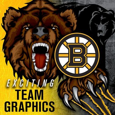 Міні-шолом воротаря Franklin Sports NHL Boston Bruins із чохлом – колекційна маска з офіційною символікою та кольорами НХЛ