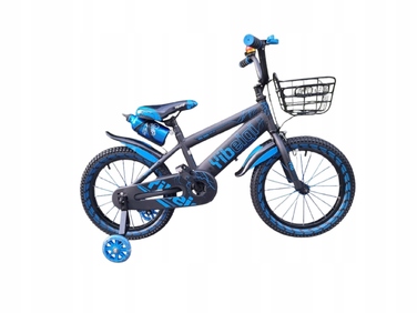 Дитячий велосипед 16 дюймів для хлопчика з кошиком, синій