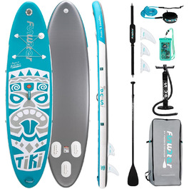 Надувна SUP-дошка FunWater TIKI, зелено-сіра, комплект аксесуарів