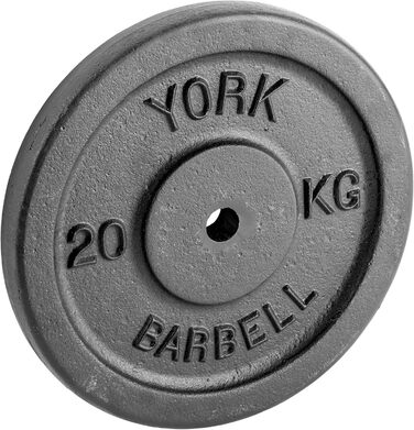 Диски York Fitness 20 кг з чавуну для силових тренувань