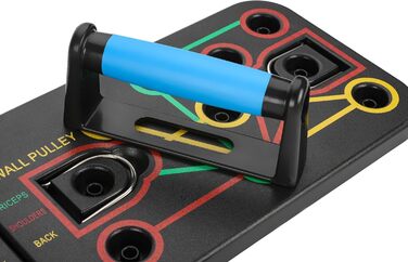 Gymtek Складане дошка для віджимань - дошка для віджимань з ручками для віджимань для тренування всього тіла & Ефективні віджимання - багатофункціональна дошка для віджимань - фітнес-обладнання для дому з еспандером