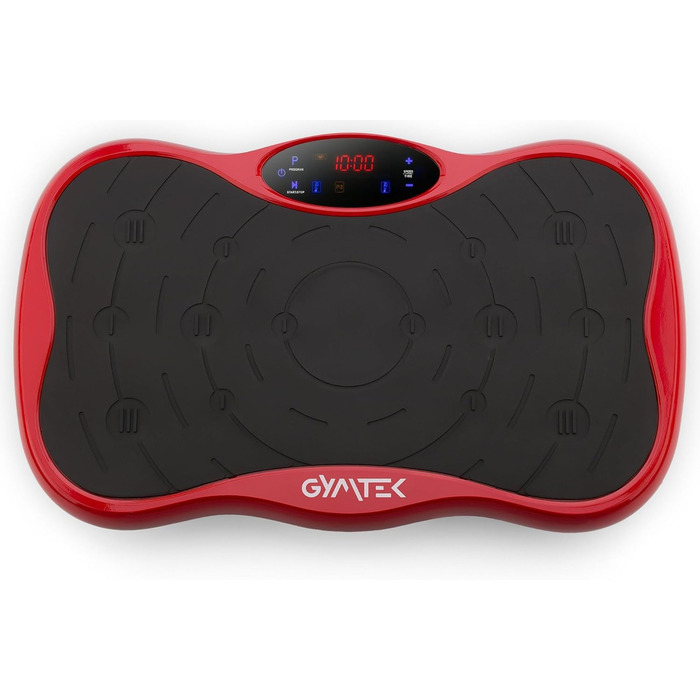 Вібраційна платформа Gymtek для дому, 99 рівнів, 5 програм, сенсорний екран, червона — для схуднення, спалювання жиру та нарощування м'язів