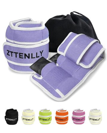 Важкі манжети на ноги та руки - Регульовані вантажні манжети для щиколоток/зап'ясть 0.45-9 кг, фітнес-ваги для дорослих та дітей, йога, біг, спортзал, фіолетовий 9 кг