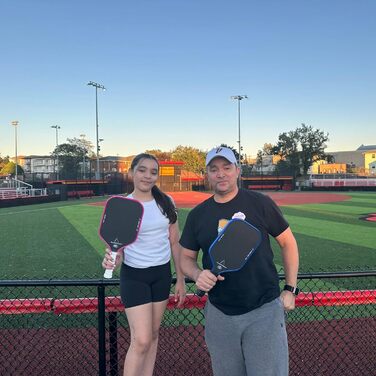 Набір ракет для піклболу Pro, 2 шт. з вуглецевого волокна 3K, USAPA, рожевий та блакитний