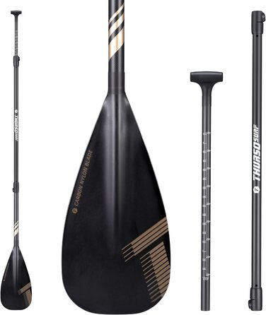 Весло для SUP та каяка THURSO SURF Carbon Hybrid, 3-частинне, карбоновий стрижень, конвертоване, регульоване 180-220 см, легке, плаваюче