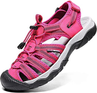 Чоловічі та жіночі шкіряні сандалії: пляжні, трекінгові, для активного відпочинку, літні, пішохідні. Розміри 36-46 (37 EU), колір рожевий