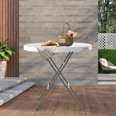 Складний квадратний стіл HollyHOME 87см: для кемпінгу, саду, балкону, кухні, BBQ, вечірок. Сірий