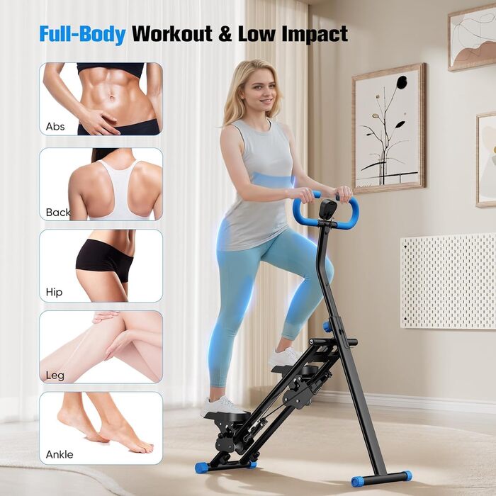 Степпер Stairmaster Pro 2026 для дому та офісу: складаний вертикальний тренажер-імітатор сходинок з регульованим кермом, макс. навантаження 150 кг
