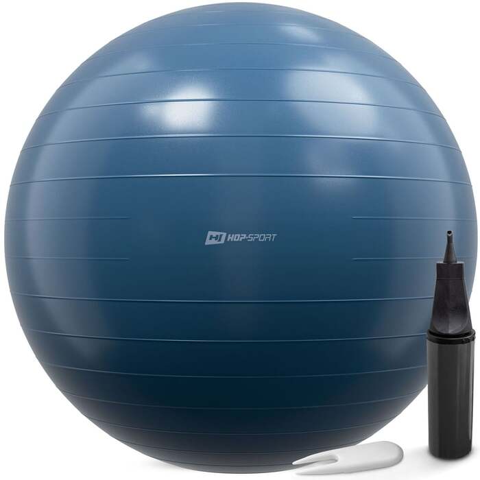 Фітбол Hop-Sport 85см морський темний + насос