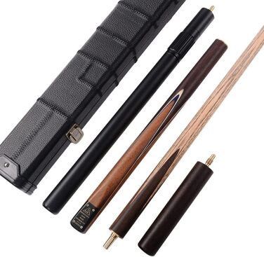 Снукерний кий CUESOLL класичний ручної роботи, 57 дюймів, 18 oz, з ручкою з рожевого дерева, з'єднання 3/4, телескопічне подовження з алюмінію, етиу з штучної шкіри, наконечник 9,5 мм, Снукерний кий-сет (CSSC011)