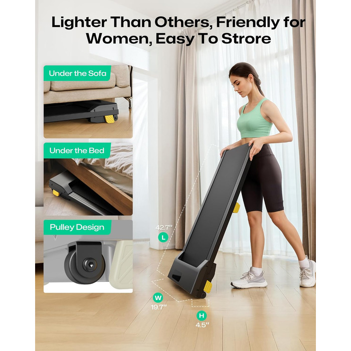 Компактна бігова доріжка Walking Pad для дому та офісу, під стіл