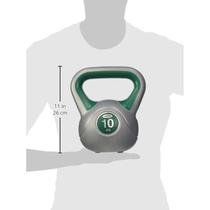 Гиря York Fitness вінілова 10 кг для домашнього тренування, бодібілдингу та важкої атлетики