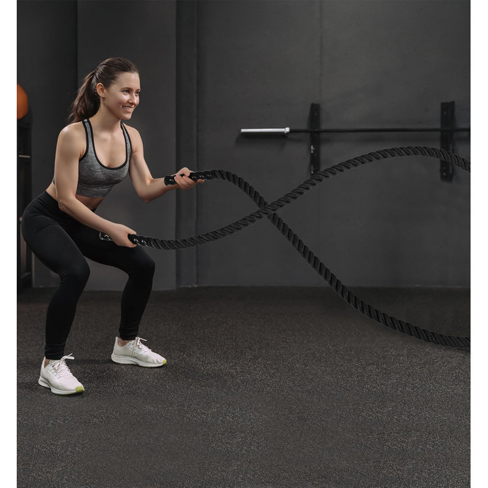 Битва-канат Ultrasport Battle Rope: для силової витривалості та м'язового розвитку, 15м