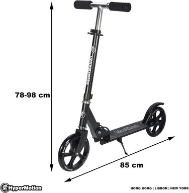 Дитячий трюковий самокат HyperMotion, складний, чорний, 20