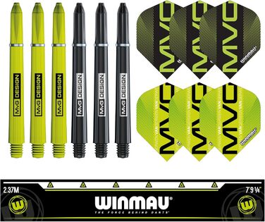 Дартс-набір WINMAU Michael Van Gerwen MvG: мішень, шафа, окантовка, дротики та аксесуари