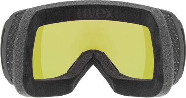 Гірськолижна маска Uvex Downhill 2100 CV, унісекс, чорна матова/синьо-зелена, універсальний розмір