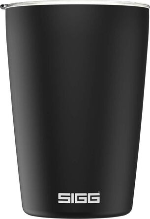 Термочашка SIGG Neso Pure Ceram чорна 0,3 л – керамічне покриття, Tritan-кришка, легка, BPA-free, з нержавіючої сталі 18/8, для кави, підходить для посудомийки