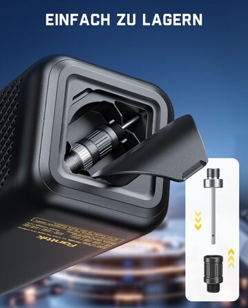 Електричний портативний компресор Fanttik X9 APEX 150 PSI з підсвіткою та Powerbank, швидке накачування шин для авто, мотоциклів, велосипедів і м'ячів
