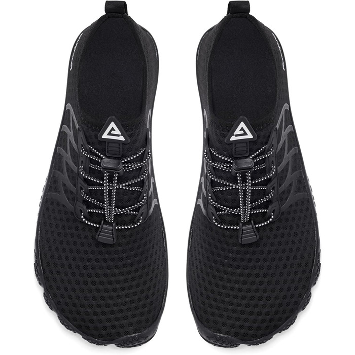 Водні черевики Raqua для жінок та чоловіків: дихаючі, швидковисихаючі, для плавання, басейну та пляжу. Розмір 39 EU, колір чорний. Модель Wz119