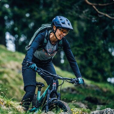 Велосипедний шолом ABUS MoDrop MTB, міцний, з вентиляцією, унісекс, розмір M (54-58 см), синій