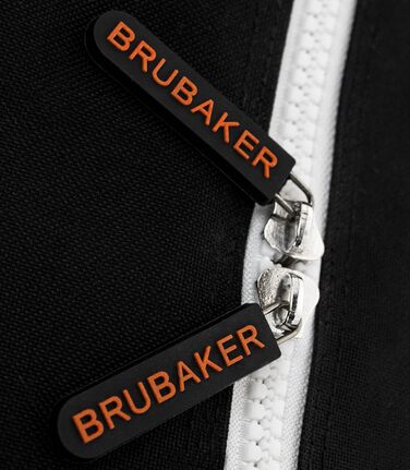 BRUBAKER Сумка для лиж Race Champion на колесах, для 2 пар лиж і палиць, міцний лижний чохол 170 см, чорний-оранжевий, біла блискавка