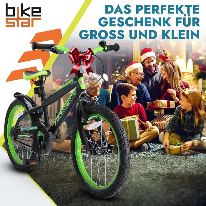 Дитячий велосипед BIKESTAR 18 дюймів для хлопчиків і дівчаток від 5 років Urban Jungle