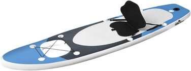 Набір SUP-борду vidaXL надувний для дорослих, стійка дошка для веслування, морський синій, 300x76x10 см