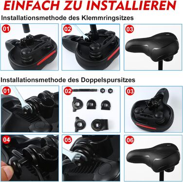 Сідло для велосипеда Cloud Comfort Pro Max з гелевою вставкою, широке, ергономічне, комфортне, дихаюче, амортизуюче, з водонепроникним покриттям