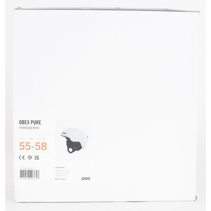 Легкий захисний шолом для лиж та сноуборду POC Obex Pure Hydrogen White M-L (55-58 см)