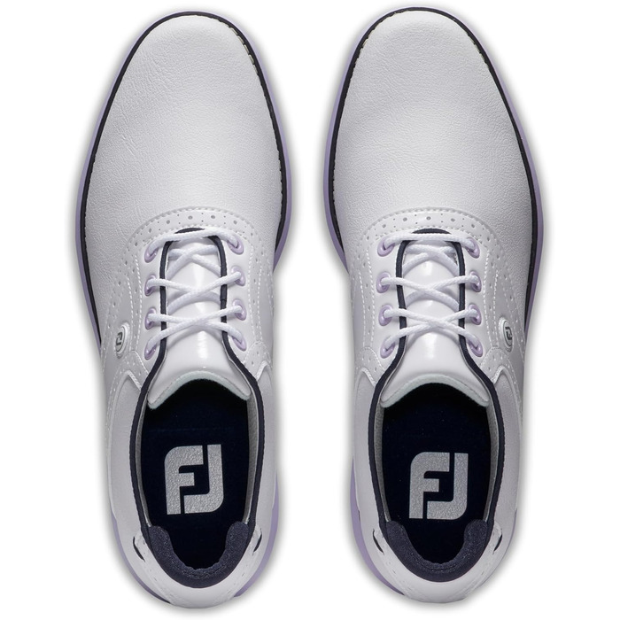 Жіночі гольф-туфлі FootJoy Tradition 38 EU, білий, темно-синій, фіолетовий