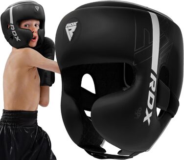 Дитячий боксерський шолом RDX для кікбоксингу, MMA, карате, муай-тай та тхеквондо, захисний шолом із Maya Hide шкіри, білий
