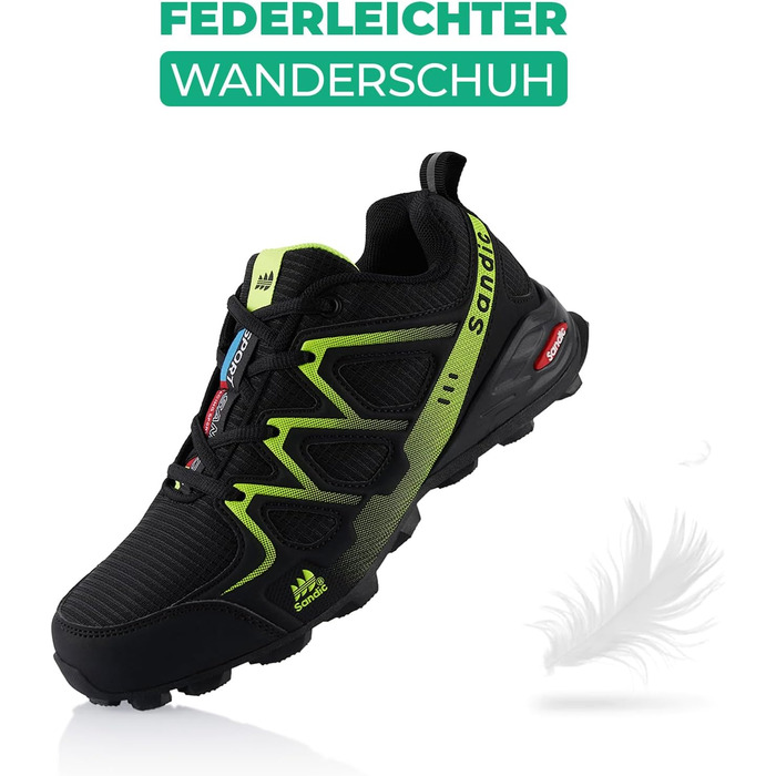 Трекінгові черевики для жінок та чоловіків, трекінгові, для хайкінгу, хайкінгу, пішого туризму, хайкінгу, пішого туризму, зелені, чорні, розмір 38 EU