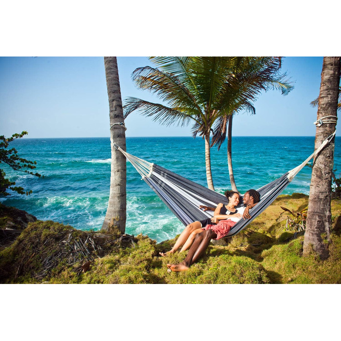 Гамак AMAZONAS Paradiso XXL Комфортний ручної роботи з Бразилії, 250х175 см, до 200 кг, колір Лава (Срібло)