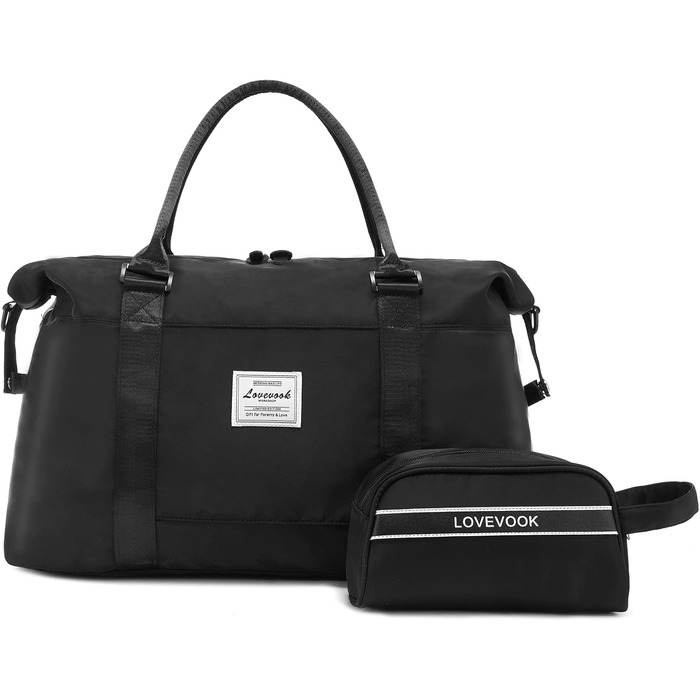 Спортивна сумка LOVEVOOK для жінок: дорожня, базова, для плавання, фітнесу, клініки, 30L, чорна