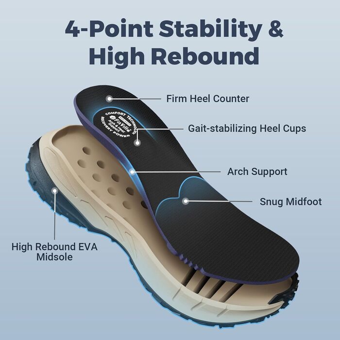 Черевики для трекінгу FitVille з широкою колодкою для чоловіків, Slip-On, Outdoor, з захистом стопи, дихаючі, для трейлу, з гнучкою застібкою, розмір 40-50, 44 EU, широка колодка, сірий колір