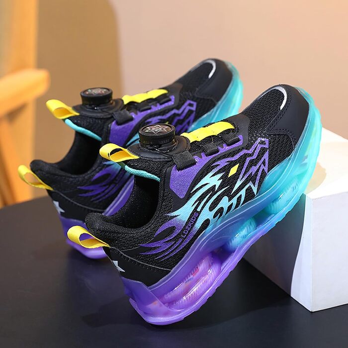 Дитячі кросівки Kindi: спортивні, повсякденні, для бігу, розмір EU 28-39, чорно-фіолетові