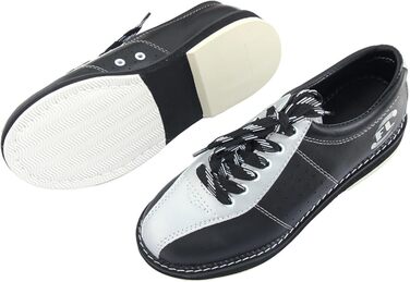 Чоловічі кеди для боулінгу SDEQA, шнурівка, для газону, антиковзаючі, легкі, розмір 41 EU, чорний сріблястий