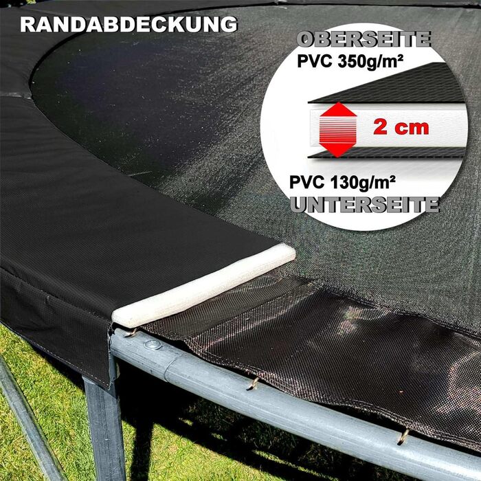 Батут для дітей на вулицю Ø 305 см, повний комплект, чорний