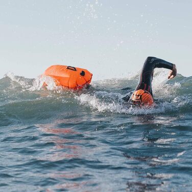 Набір Buddyswim: буй для плавання 20 л та силіконова шапочка, водонепроникна, для відкритої води, помаранчевий