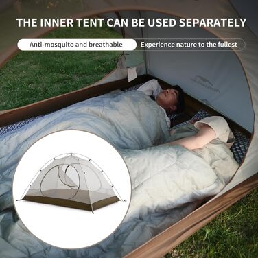 Намет Naturehike Cloud Creek 2-3 особи, ультралегкий, водонепроникний, для кемпінгу та трекінгу, білий