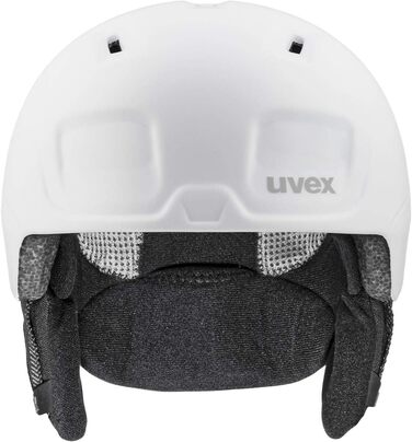 Лижний шолом Uvex Heyya Pro для підлітків, біло-чорний матовий, 51-55 см