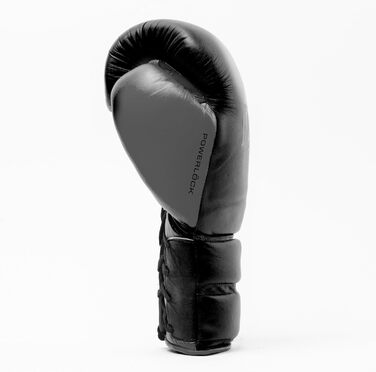 Боксерські рукавички Everlast Powerlock 2 Pro: для спарингу, тренувань з мішком та захисту зап'ястя. 5-шаровий шар, шнурівка, оригінальна Everlast Gear, білий (чорний), 12oz
